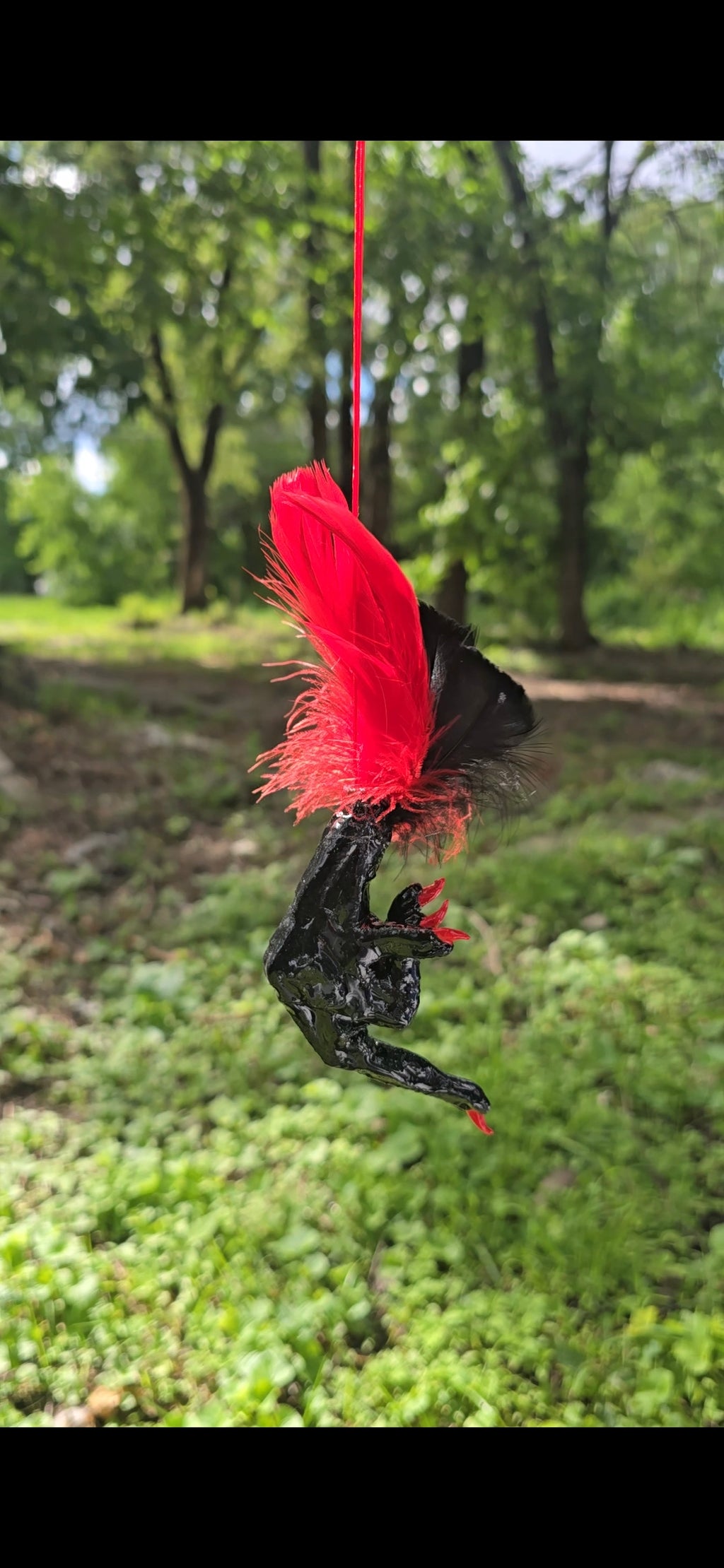Black And Red Chicken Foot (middle finger)